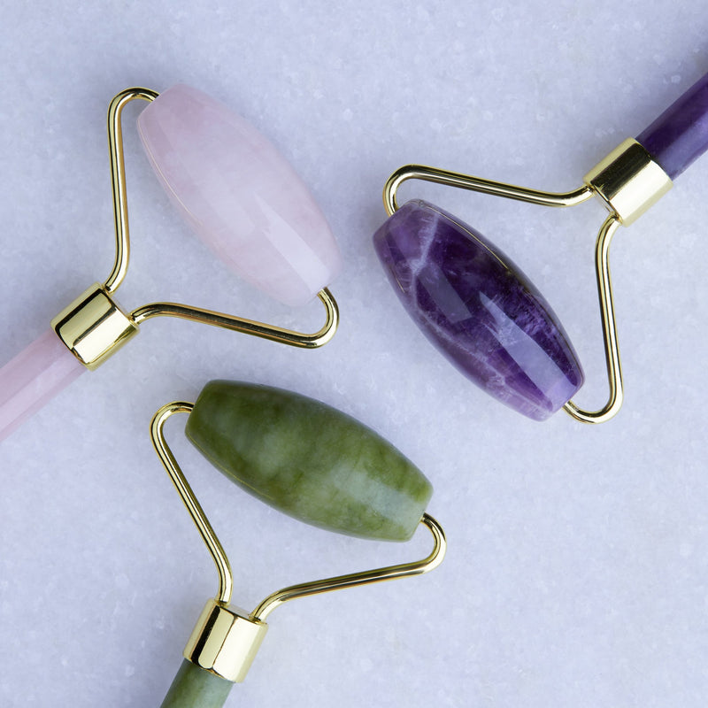 gemstone beauty roller Rose Quartz